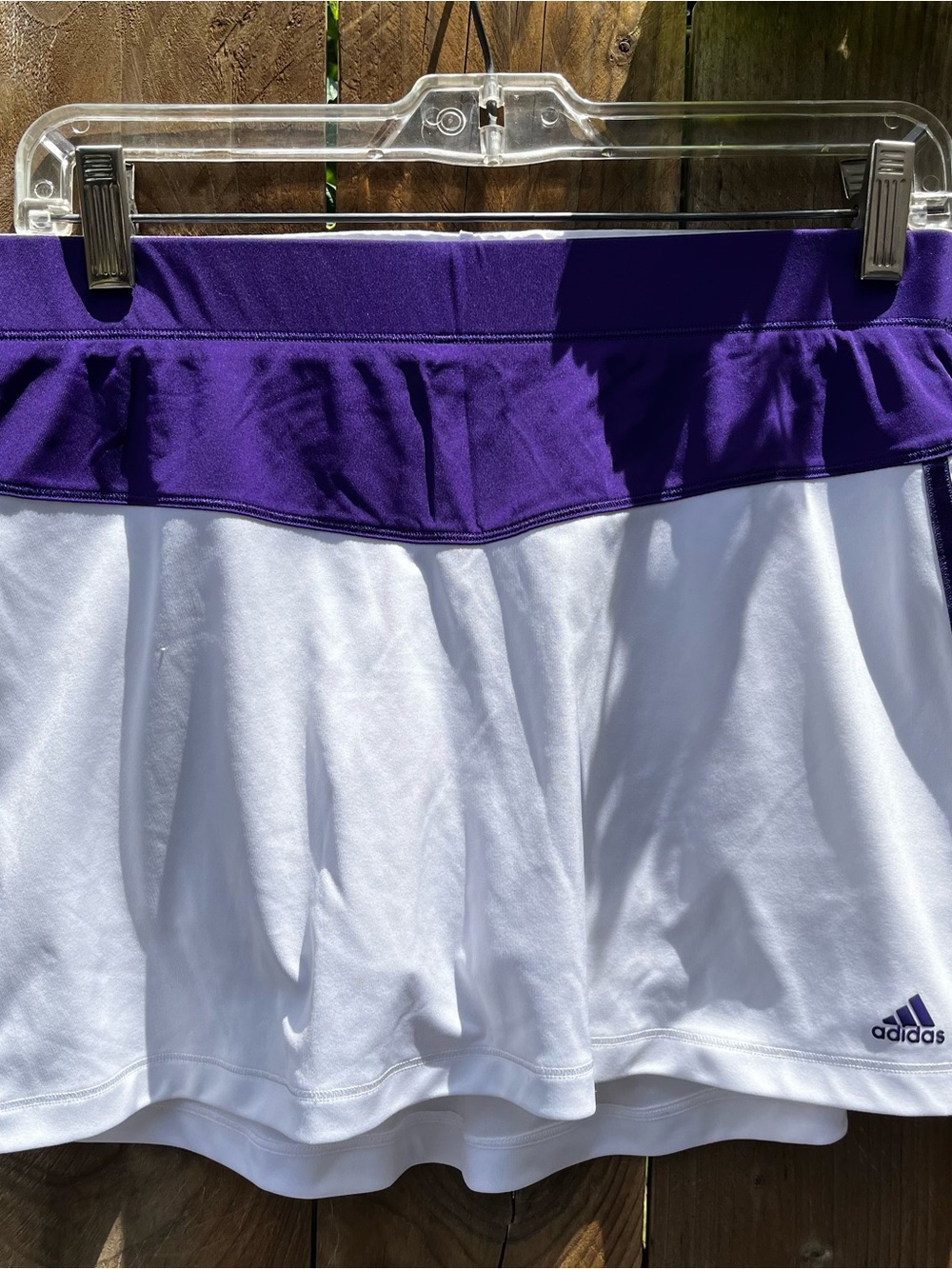 Adidas Climate  Athletic White Skirt/Skort with Purple Waistband Accepting Offer